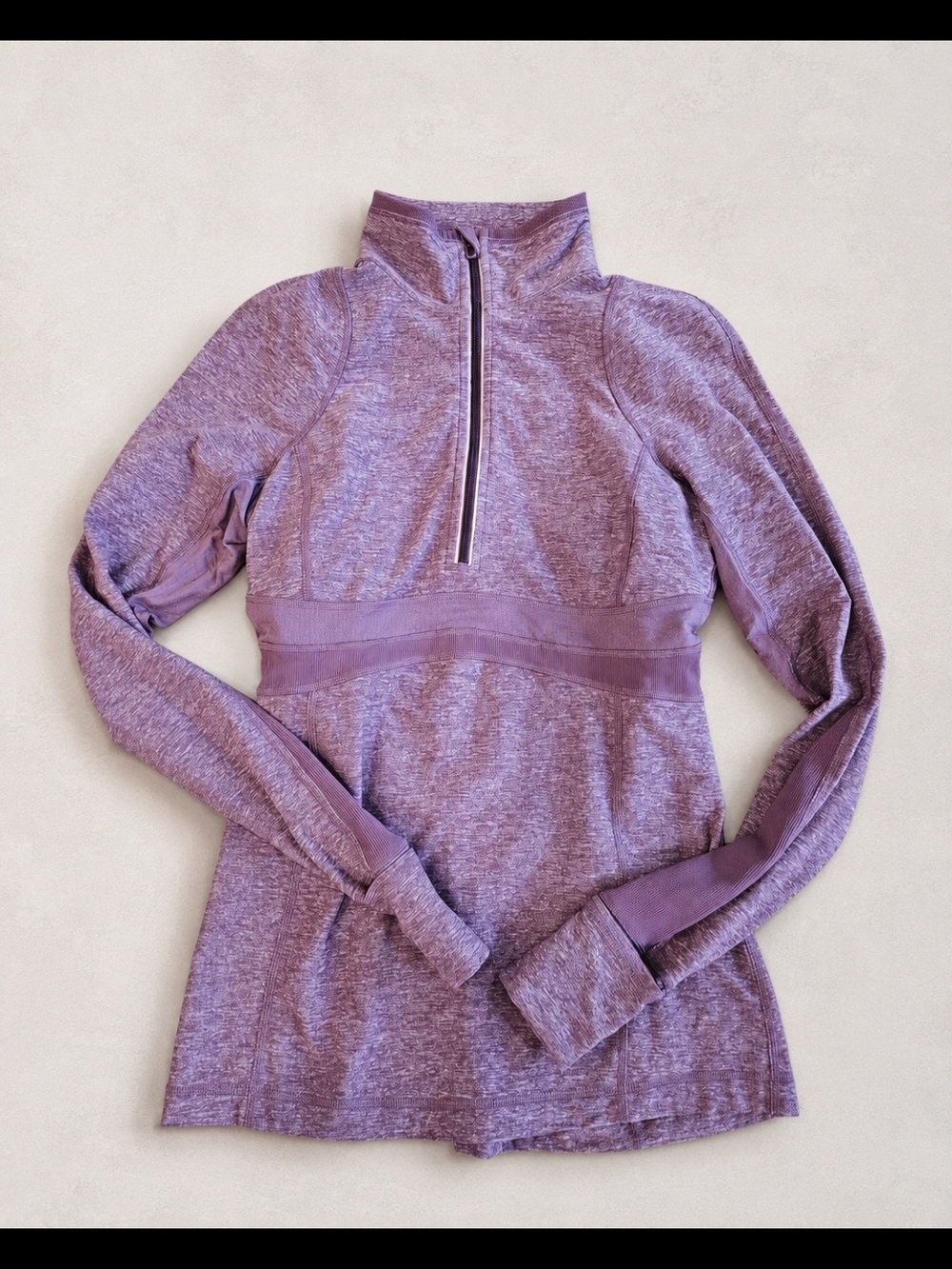 lululemon athletica Lilac Half-Zip Long Sleeve Top